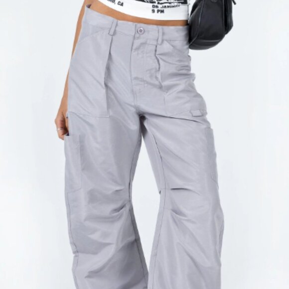 Lioness Miami Vice Swish Pants Oversized Grey Silver Baggy BNWT XL Grunge 90s - Picture 4 of 10